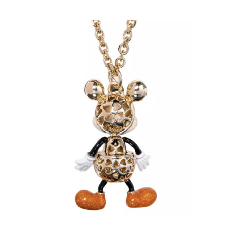 2022 Disney Parks Betsey Johnson Halloween Pumpkin Mickey Necklace - NEW - Picture 2 of 7